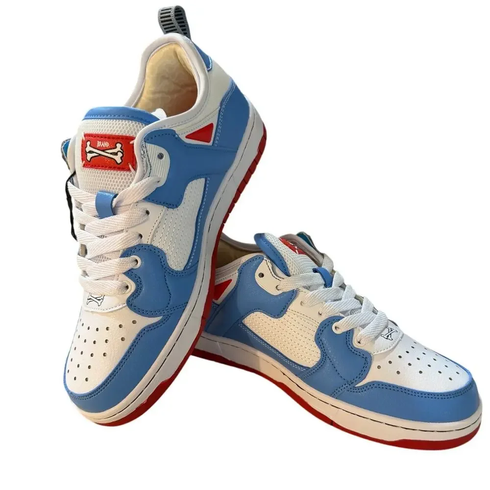 NEW Brand X Homerun Unisex Sneakers Color: Sky Blue, White, Red Size 6